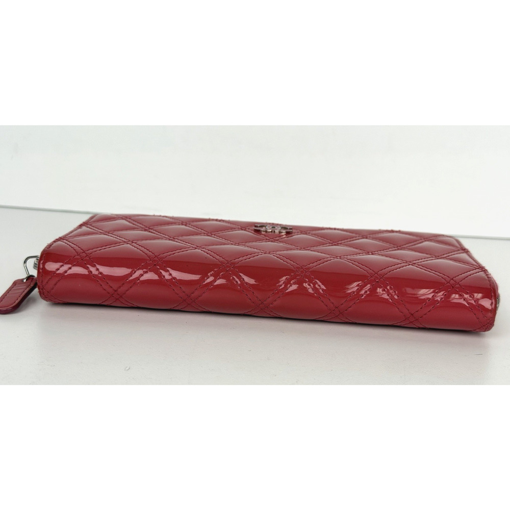Chanel Brilliant Matelasse Long Zip-Around Wallet Pink Patent Leather 2014-2015 - Picture 3 of 16